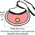Pink knitted pet bib with white lace trim and yellow pattern for small dogs and cats - Pink Yellow Ring (Knitted)