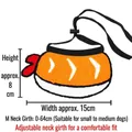 Cute sushi-style knit pet bib in orange with adjustable strap for small medium dogs - M (Cord Length 64cm, for Pets under 15kg) / Orange Sushi Style