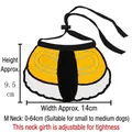 Tamago sushi style knitted pet bib with adjustable drawstring for small and medium dogs - M (Cord Length 64cm, for Pets under 15kg) / Yellow and Black Sushi Style