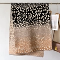 Sciarpa scialle spessa con stampa leopardata e nappe per l'autunno e l'inverno - 66*186cm / Nero Cachi