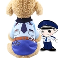 Funny police officer costume for dogs and cats featuring realistic uniform print - Dark Blue Police Uniform