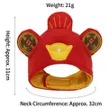 Red festive New Year pet hat with gold ingots and lucky copper coins for cats and dogs - Red God of Wealth