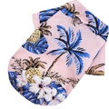 Hundehemd mit rosa Hawaii-Ananas-Print für kleine und mittelgroße Haustiere - XS / Rosa Kokospalme