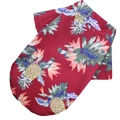 Rotes Haustierhemd mit Ananas-Tropenmuster für kleine Hunde und Katzen im Sommer - XS / Weinrot Ananas