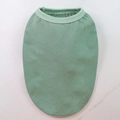 French Bulldog mint green cotton pet vest with ribbed trim and breathable fabric - 100% Cotton Vest Pure Bean Green / Xs Chest Circumference 30cm Back Length 17cm