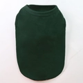 Dark green knitted dog vest with round neck and double-stitched cotton fabric - 100% Cotton Vest Dark Green / Xs Chest Circumference 30cm Back Length 17cm