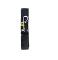 Adjustable black nylon dog leash with silver metal clip hook for medium and large dogs - Single Black Leash