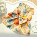 Florales Haustierkleid für Hunde und Katzen mit 3D-Rosenmuster und D-Ring-Schleife - M (Brustumfang 40cm) / 3D Rosen Blumendruck