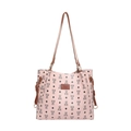 Rosa Shopper mit Bären-Print und Ledergriffen für den lässigen täglichen Look - Rosa