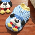 Dettaglio del gilet in pile blu a righe per animali con patch cartoon e anello a D in metallo - XS(Torace 30cm 0,5-1,5kg) / Gilet a righe blu (510马甲蓝条纹)