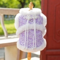 Dettaglio gilet per animali viola stile Capodanno cinese con bottoni retrò e nappe - S(Torace 35cm 1,5-2,5kg) / Viola di Fascino (Velluto)
