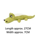 Giocattolo di peluche a forma di coccodrillo verde per cani e gatti, 27x7 cm - Verde Erba