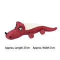 Giocattolo sonoro a forma di coccodrillo per cani da 27 cm in peluche rosso e bianco - Borgogna