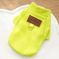 Fluorescent green fleece pet vest with metal D-ring for dogs and cats - Fluorescent Green Moto Style