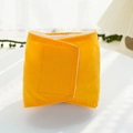 Close-up of bright yellow dog belly band with soft lining and large velcro closure - Yellow