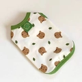 Gilet traspirante color crema con stampa orsetto e foglie per cani di piccola taglia - Taglia L / Gatto Verde