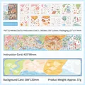 Four Seasons Town DIY sticker set with PET stickers and various background cards - Four Seasons Town