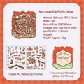 3D New Year DIY sticker set with New Year's Eve dinner theme and PET material sheets - New Year's Eve Dinner
