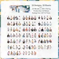 Set adesivi PET a tema Lime Soda con 20 illustrazioni di personaggi per scrapbooking - Lime Frizzante