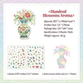 Set di adesivi PET floreali 'Baihua Ningfang' per scrapbooking con design di paesaggi - Fiori Profumati