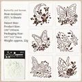 Set di 6 stencil a farfalla in PET resistente per scrapbooking e disegno fai-da-te - Farfalla e Brezza