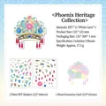 Set di adesivi PET corona di fenice cinese per scrapbooking e decorazione fai-da-te - Splendore della Fenice Colorata
