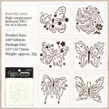 Set di 6 stencil fai-da-te con motivi di farfalle e fiori per scrapbooking - Lettera della Farfalla