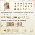 Retro warm yellow DIY scrapbooking kit with 100 stickers and decorative papers - Warm Yellow Style (5994434625366)