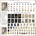 Aesthetic astronomy scrapbook kit featuring moon phases and retro planetary paper material - Promised Crescent Moon