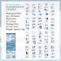 Japanse set van 20 waterdichte PET-stickers met blauwe windgong-ontwerpen voor hobby - Japanse Windklokken