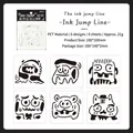 6-piece cartoon monster PET drawing stencil set 100x100mm for DIY scrapbooking craft - Ink Jump Line