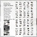 Vintage-PET-Stickerset Scattered Light Shadow mit Film- und Blumenmotiven, 20 Stück - Verstreute Lichtschatten