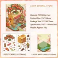 3D 3D DIY scene stickers with vintage grocery shop theme for creative landscaping - Time Grocery Store