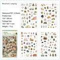 Waterproof PET mountain camping stickers for DIY scrapbooking and notebook decoration - Wild Camping