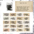 Retro Night Code PET wasserfeste Aufkleber mit 40 Vintage-Sätzen im Gothic-Stil - Nachtcode