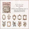 Autocollants Rose Fantasy style baroque rétro avec relief 3D pour scrapbooking créatif - Lot de 10 feuilles / Fantaisie de rose