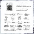 Wasserdichte PET-Aufkleber Set mit 40 Stück kunstvollen handgeschriebenen Zitaten - Späte Ahorn-Handschrift