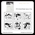 Set di 6 graziosi stencil a forma di unicorno in PET per pittura fai da te e scrapbooking - Fantasy Sugar Trail (Tema Unicorno)