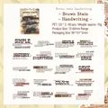 PET Aufkleber im braunen Handschrift-Stil für Scrapbooking mit Retro-Sprüchen - Braune Spur Handschrift