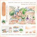 FOG DIFFUSE MOUNTAIN PET-Sticker Set mit Aquarell-Szenenkarten für Journaling - Nebelhafte Gebirgslandschaft
