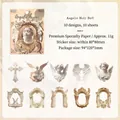 Set d'autocollants anges vintage avec bordures gaufrées pour scrapbooking, 10 feuilles - Lot de 10 feuilles / Hymne angélique