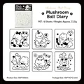 Set di 6 stencil in PET fai-da-te Fuzzy Diary per bullet journal con motivi a fumetti - Fluffy Ball Diary (Tema Coniglio)