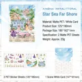 Set adesivi 3D creativi Riva del Mare Stellato con schede scenario e materiale PET - Riva del Mare Stellato