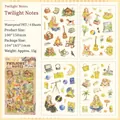Twilight Notes wasserfeste PET-Aufkleber mit Mädchen und Haustieren für Planer - Zwielicht Notizen