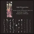 Moonlight Tide Night Rose stickers in translucent PET for journal decoration, 20 pieces - Rose Theme / Pack of 20 / Night Talk Rose