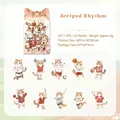 Set di 20 adesivi gatto sportivo in PET per scrapbooking e decorazione di cellulari - Incontro sportivo dei gatti