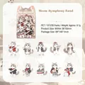 Set di 20 adesivi PET Meow Symphony Band per scrapbooking fai-da-te e decorazione - Orchestra Sinfonica dei Gatti