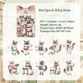 Simpatici adesivi per gatti in PET per scrapbooking a tema biblioteca con 20 pezzi - Società Letteraria dei Gatti