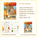 Autumn Dreams 3D PET sticker set with scene background card for DIY scrapbooking - Autumn Dreams