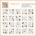 Cute Grey Tabby Cat stickers set featuring 20 waterproof PET sheets in 80x80mm size - Grey Cat
